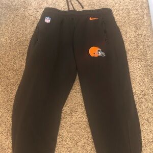 Nike NFL Cleveland Browns Brown Sweatpants with Orange Accents